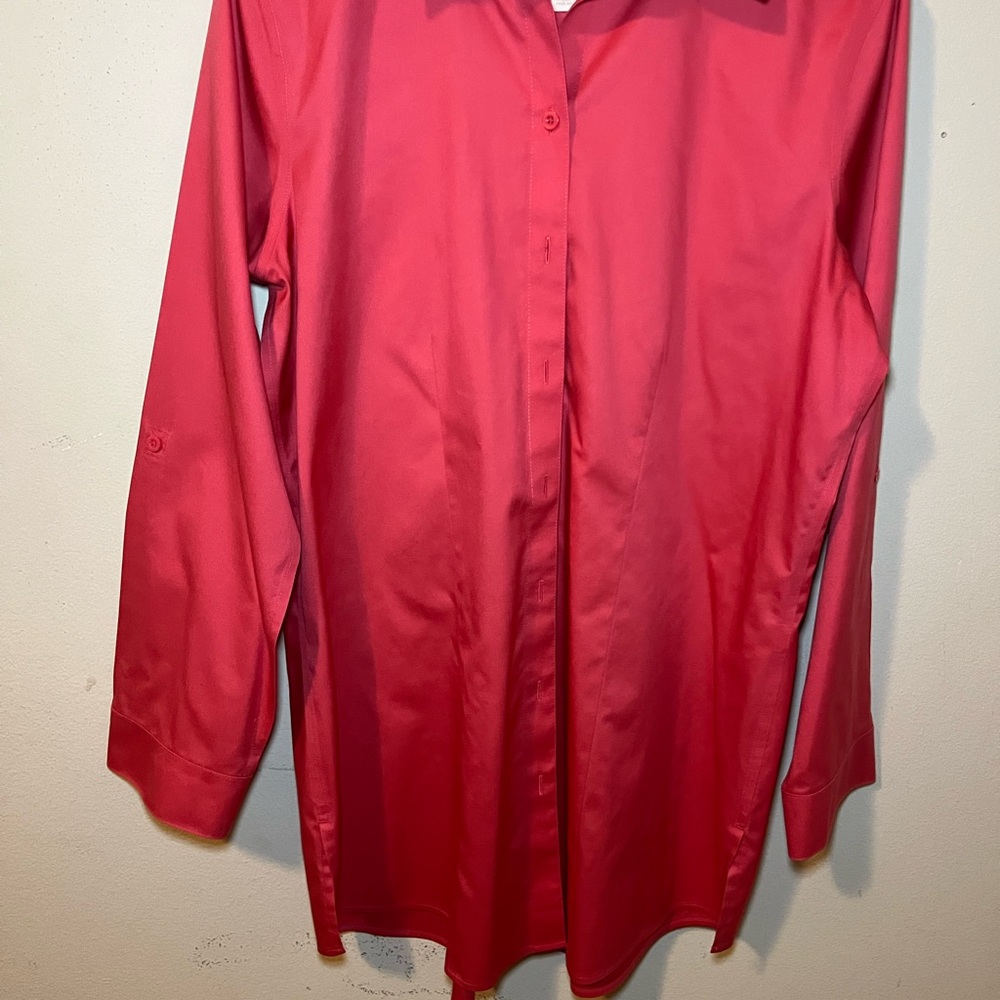 Chico's Vibrant Red Dress Shirt
